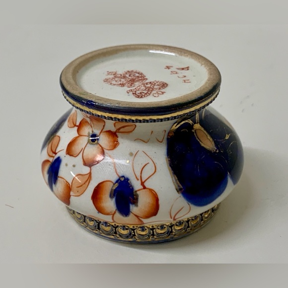 19th Century Antique Gaudy Welsh Unrecorded Pattern Metal Banded Salt Vessel - Picture 1 of 16